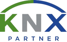 Logo représentant la technologie KNX, système de domotique installé par l'installateur par l'électricien domotique Var six fours